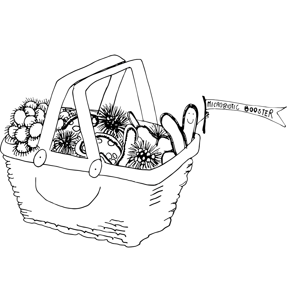 graphic basket image microbiota